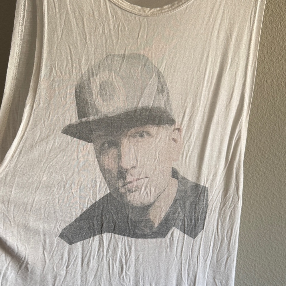 Vintage White Kaskade Oversized Tank Top - Picture 2 of 6